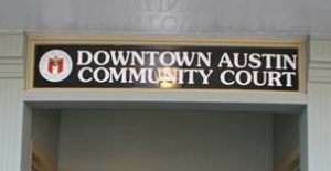 Downtown Austin Community Court sign