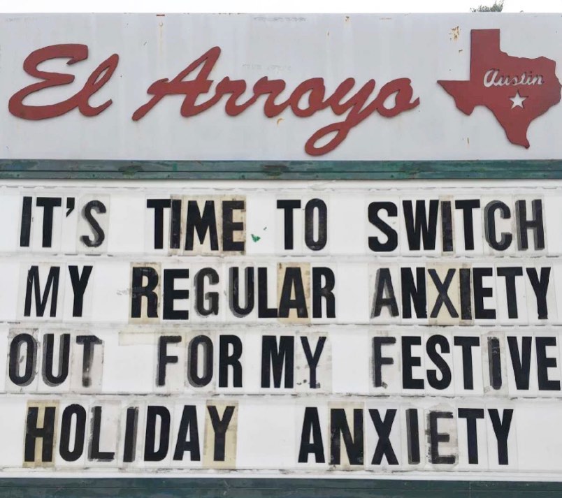 its time to switch my regular anxiety out for my festive holiday anxiety