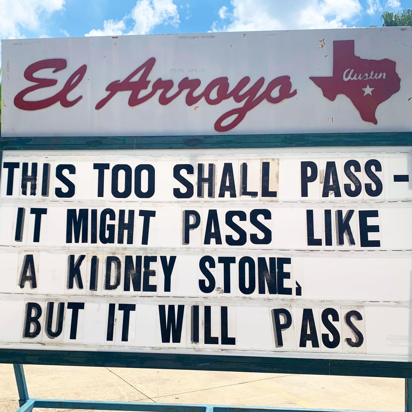 this too shall pass - it might pass like a kidney stone, but it will pass