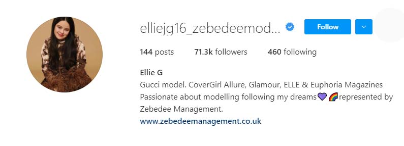 Ellie G instagram