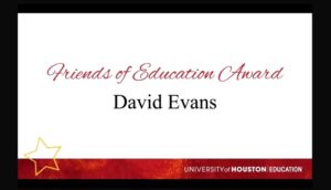 David Evans Award Screenshot